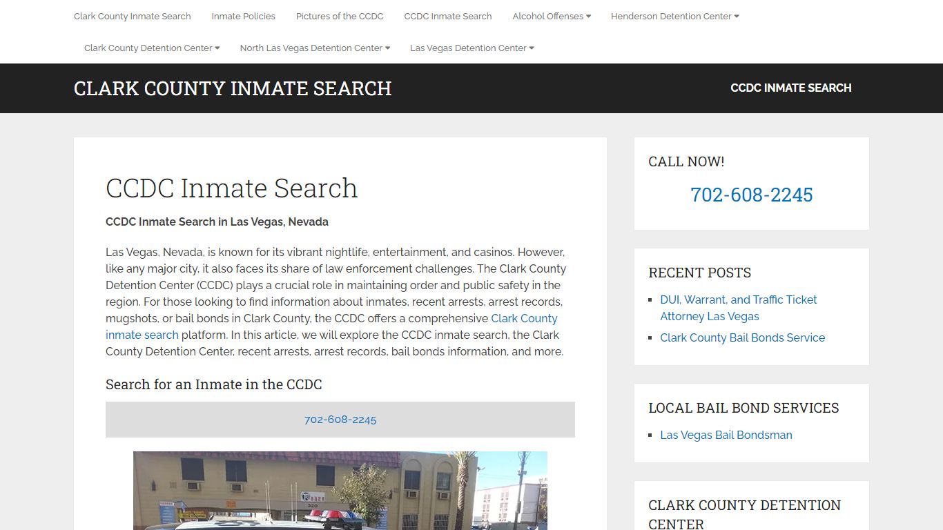 CCDC Inmate Search - Clark County Inmate Search